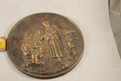 Bronzírozott fém relief 269