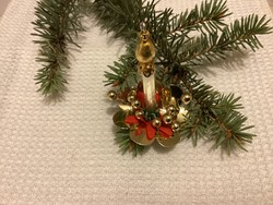 Retro glass clip candle Christmas tree decoration