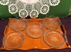Üveg salátás  tányérok,tálak (szintelen)