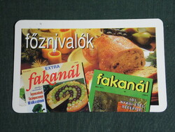 Kártyanaptár, Fakanál szakács újság, magazin, 1996,   (5)