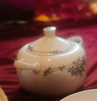 Alföldi porcelán jelzett levesestál levendula dekorral