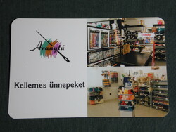 Kártyanaptár, Aranytű textil rövidárú üzlet, Pécs 1996,   (5)