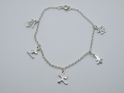 Uk0088 silver bracelet with Chinese characters charms 925