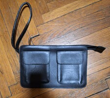 New black leather car bag 21x14 cm