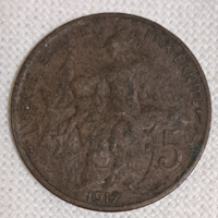 1917. 5 Centimes France (995)