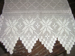 Beautiful hand crocheted antique stained glass curtain