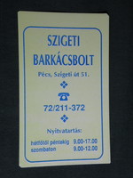 Card calendar, Sziget DIY store, Pécs, 1996, (5)