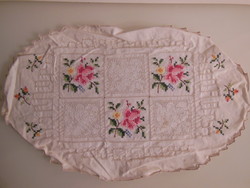 Handmade - 38 x 24 cm - tablecloth - old - Austrian