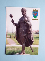 Képeslap (5) - Szentkirály - Szent István király szobra 1990-es évek