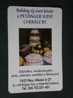 Card calendar, petzinger judit pastry shop, plant, Pécs, 1996, (5)