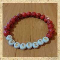 Howlite mineral bracelet energized by me with the number 79635275 grabovoj