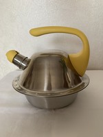 Különleges, svéd dizájn sípolós fütyülős teafőző kanna IKEÁS, minőségi INOX teafőző 1,5 L