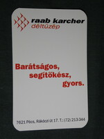 Card calendar, raab karcher déltüzép construction material rt., Pécs, 1996, (5)