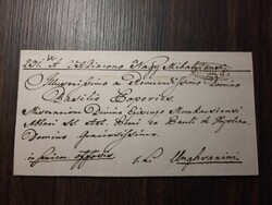 1850. Bélyeg előtti levél  N. Mihályi