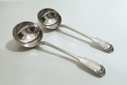 Antique silver sauce ladles (2 pieces) from 1858