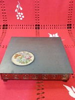 Retro copper box with gobelin decoration