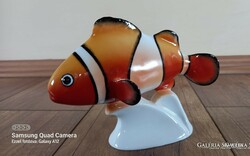 Hollóházi porcelán hal / bohóchal