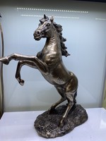 Bronzirozott ló szobor 31cm