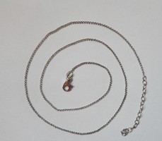 Thin silver necklace women men