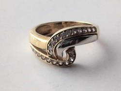 Women's gold ring with stones (14k)
