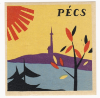 Pécs - a suitcase label from the 1960s