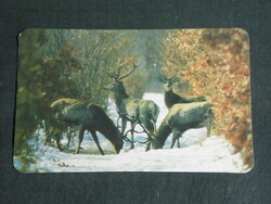 Card calendar, befag Balatonfelvidéki forest wood processing company, Keszthely, szarvas, 1995, (5)