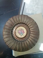 Tapestry with copper wall bowl