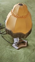Antik, bronz asztali lámpa, ernyővel