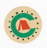 Budapest camping - suitcase label