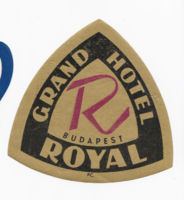 Grand hotel royal budapest - suitcase label