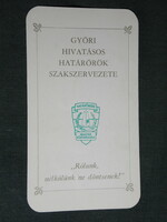 Card calendar, Győr border guard trade union, 1995, (5)