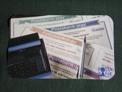 Kártyanaptár, Posta Bank, Postabak-jegy ,1995,   (5)