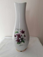 Hollóházi violet patterned vase 29 cm