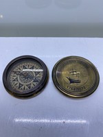 Compass with copper cover