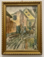 Original 38x29 cm pastel painting by Pál Miháltz (1899-1988)