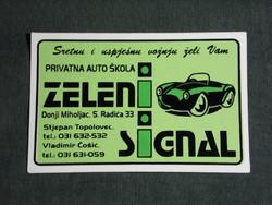 Kártyanaptár,Horvátország, Donji Miholjac,Alsómiholjác, Zeleni Signal auto skola,1996,   (5)