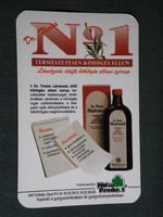 Kártyanaptár, Natur produkt, Törökbálint, Dr. Theiss köhögés szírup,1996,   (5)
