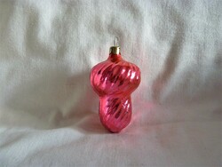 Old glass Christmas tree decoration - acorn! (2)