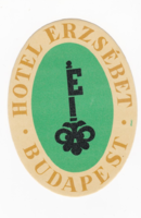 Hotel Erzsébet Budapest - suitcase label