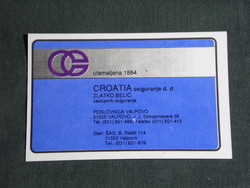 Card calendar, Croatia, valpovo, valpó, zlatko belic insurance agents, 1996, (5)