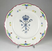 1Q087 saint-amand acaira French faience plate decorative bowl 25 cm