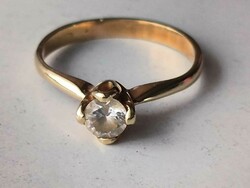 Women's gold ring with stones (14k)