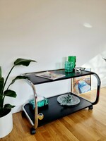 Mid-century gurulós asztal, polc, LV 188