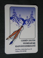 Card calendar, Zoltán Cérep, printing industry editor, Pécs, graphic artist, 1995, (5)