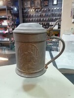 Tin, lidded cup
