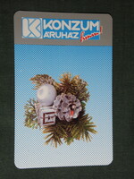 Card calendar, festive, consumer store, Pécs, 1995, (5)