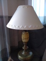 Antique opaline glass body table lamp