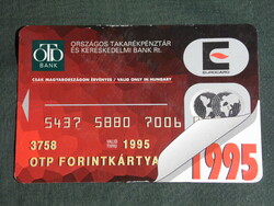 Kártyanaptár, OTP takarékpénztár, bank, forint kártya, 1995,   (5)