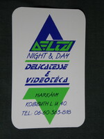 Kártyanaptár, Delta delicatesse videotéka üzlet, Harkány ,1995,   (5)