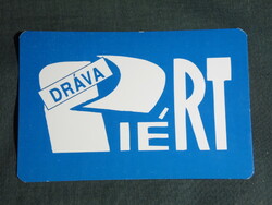 Kártyanaptár, Dráva Piért papír írószer üzlet, Pécs, 1995,   (5)